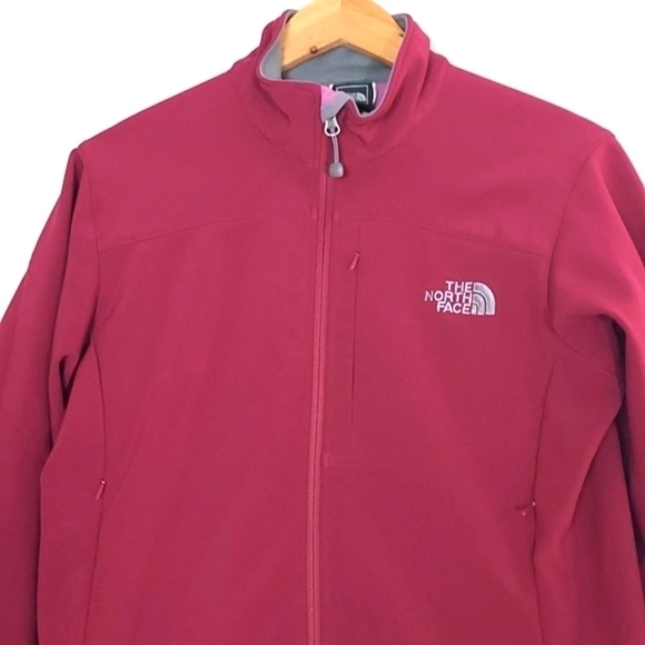 The North Face Windwall Apex Jacket Women's Softshell Fleece Lined Berry Medium - Picture 4 of 14
